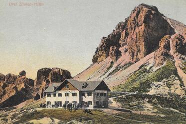 Historic image of the Drei Zinnen Hut