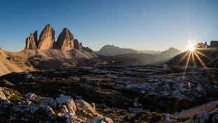 Sunset over the Three Peaks