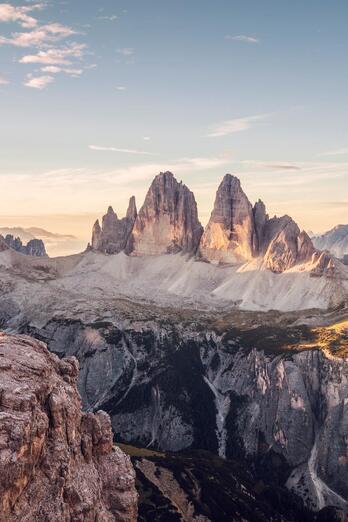 Sunrise over the Three Peaks