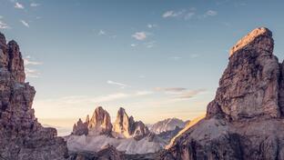 Sunrise over the Three Peaks