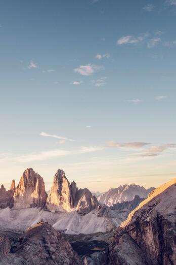 Sunrise over the Three Peaks