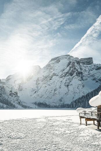 Lake Braies in winter