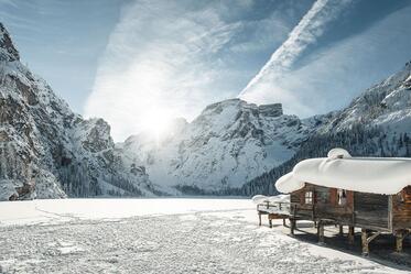 Lake Braies in winter